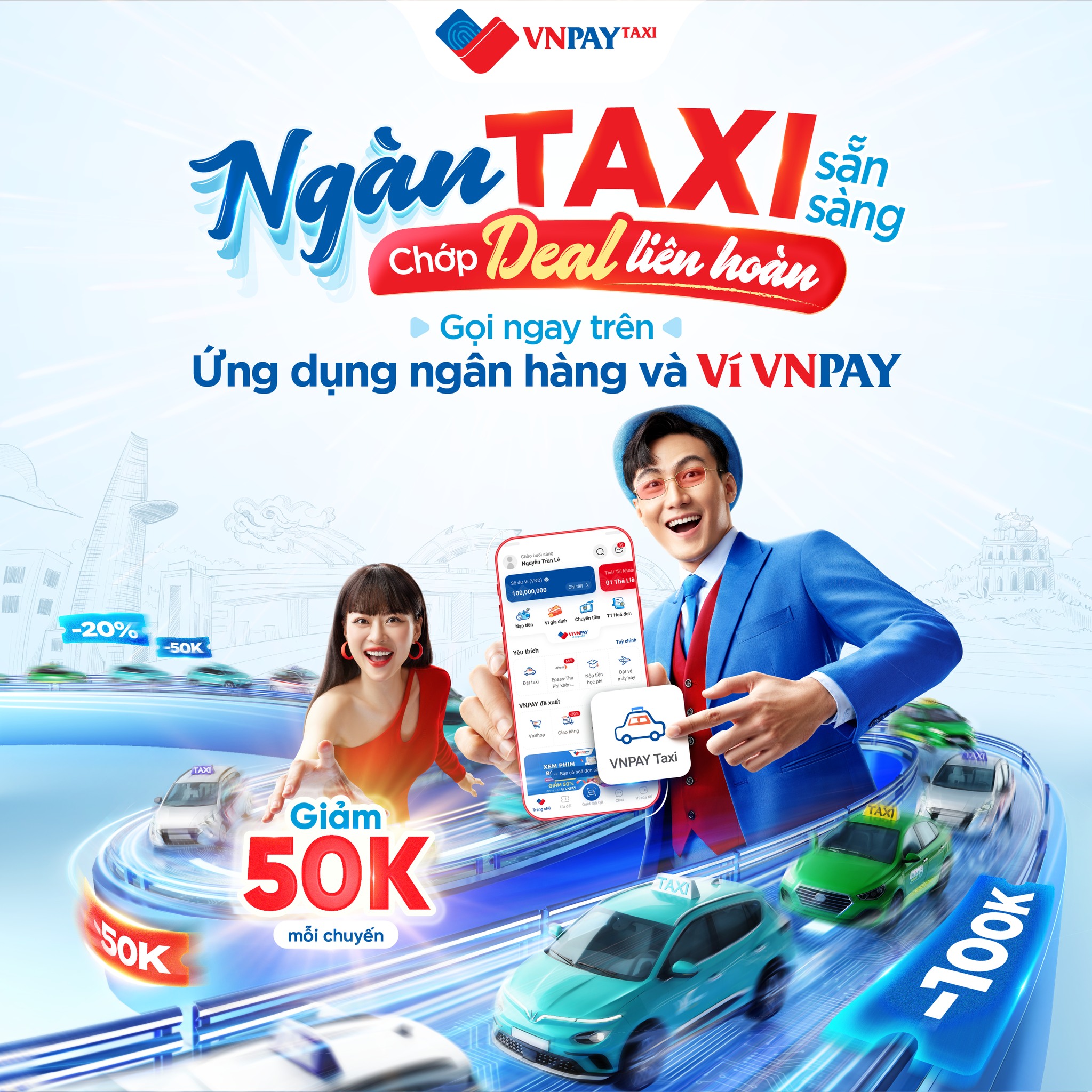 Tri ân khách hàng, VNPAY Taxi tặng ưu đãi tới 80.000đ mỗi chuyến