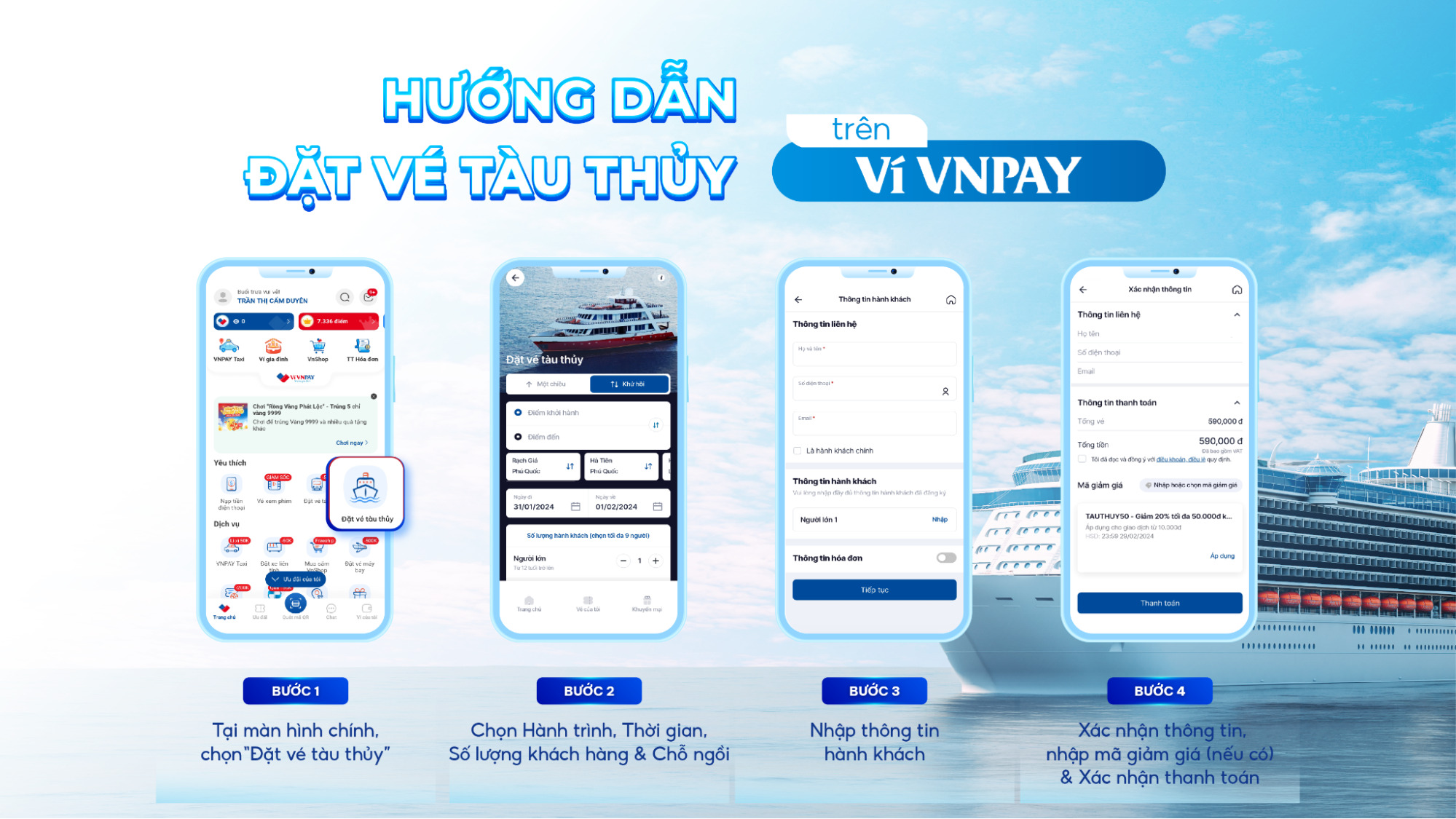 hướng dẫn đặt vé tàu Phú Quốc Express